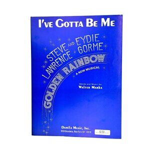 Vintage I've Gotta Be Me Sheet Music Golden Rainbow Musical 1967 Lawrence Gorme